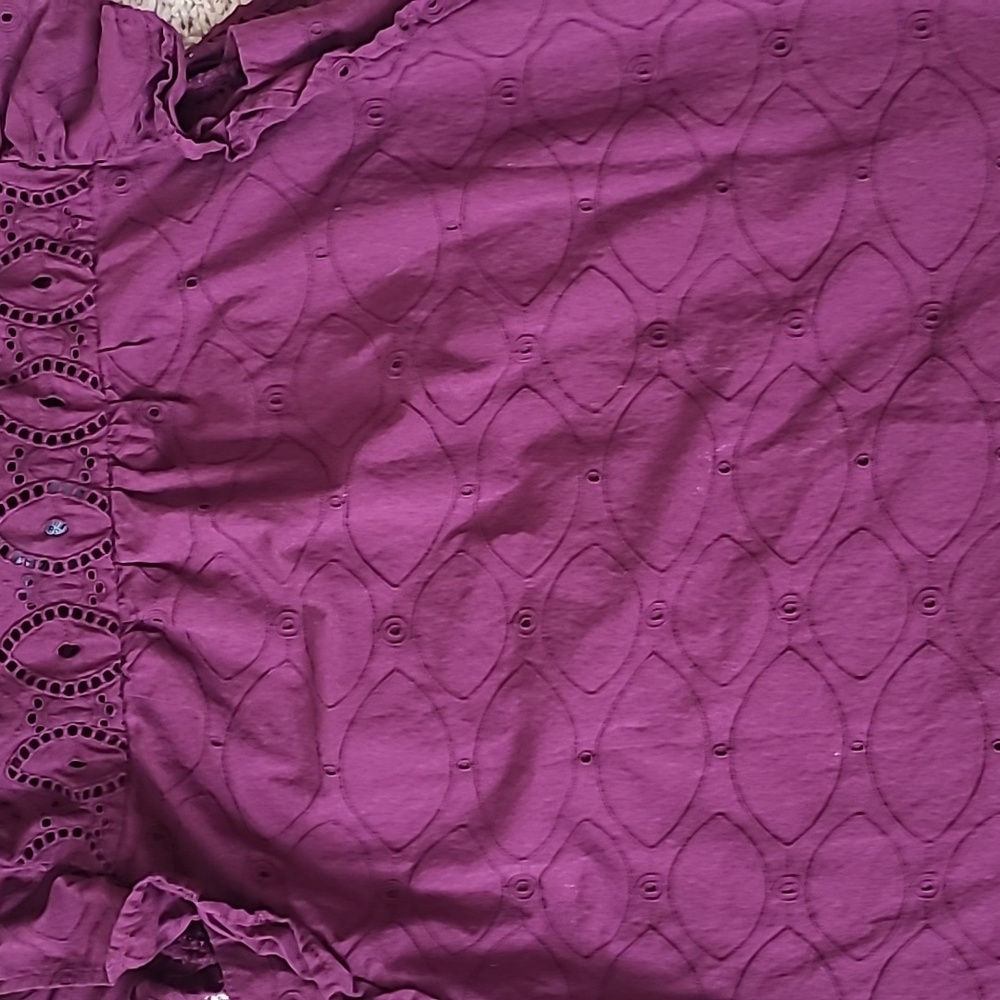 Cotton Purple Blouse - Picture 11 of 13